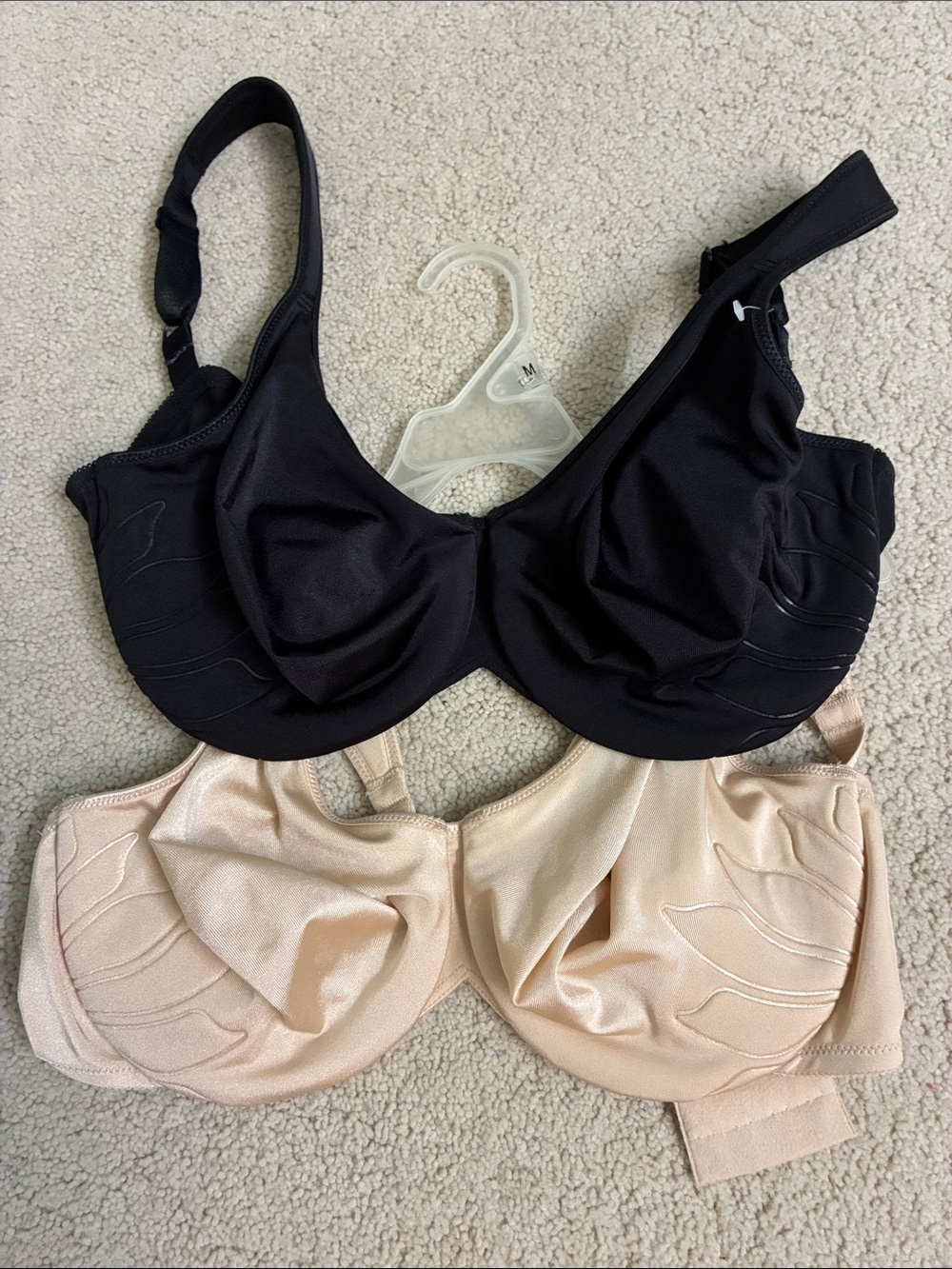 Bali Women’s Underwire Support Bra - Black and Nude/ New/36ddd two sets together